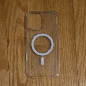 Clear I Phone 16 Pro Max Case with White Accents
